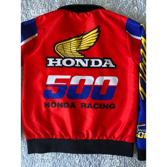 Forever 21 x Honda 500 Racing Jacket Windbreaker Red Black White Size Small - Picture 7 of 13